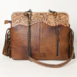 American Darling ADBG1187 Hand Tooled Hair-On Genuine Leather Women Bag Western Handbag Purse