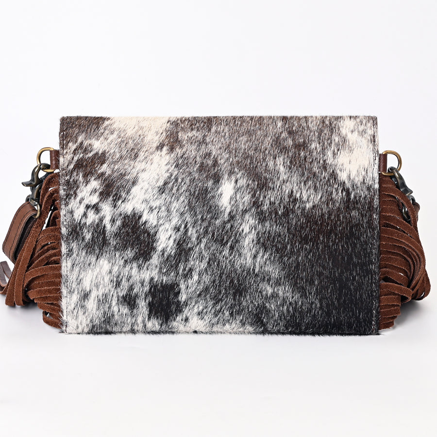 American Darling Hair-On Cowhide Fringe Genuine Leather Envelope Vegetable-Tanned Eco-Friendly Western Everyday