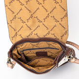 American Darling Messenger Hair on Hand Tooled Genuine Leather Western Women Bag Handbag Purse | Cute