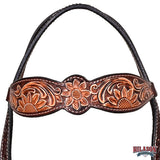 HILASON Western Horse Headstall & Breast Collar American Leather Hand Carving