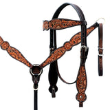 Hilason W. H. Headstall Breast Collar Set American Leather by Hilason – Cowboy and equestrian accessories