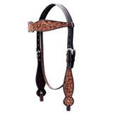 HILASON Western Horse Headstall & Breast Collar American Leather Hand Carving