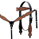 Hilason W. H. Headstall Breast Collar Set American Leather by Hilason – Cowboy and equestrian accessories