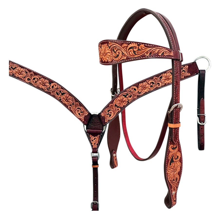 HILASON W. H. Headstall & Breast Collar Tk. Set American Leather by Hilason – Cowboy and equestrian accessories