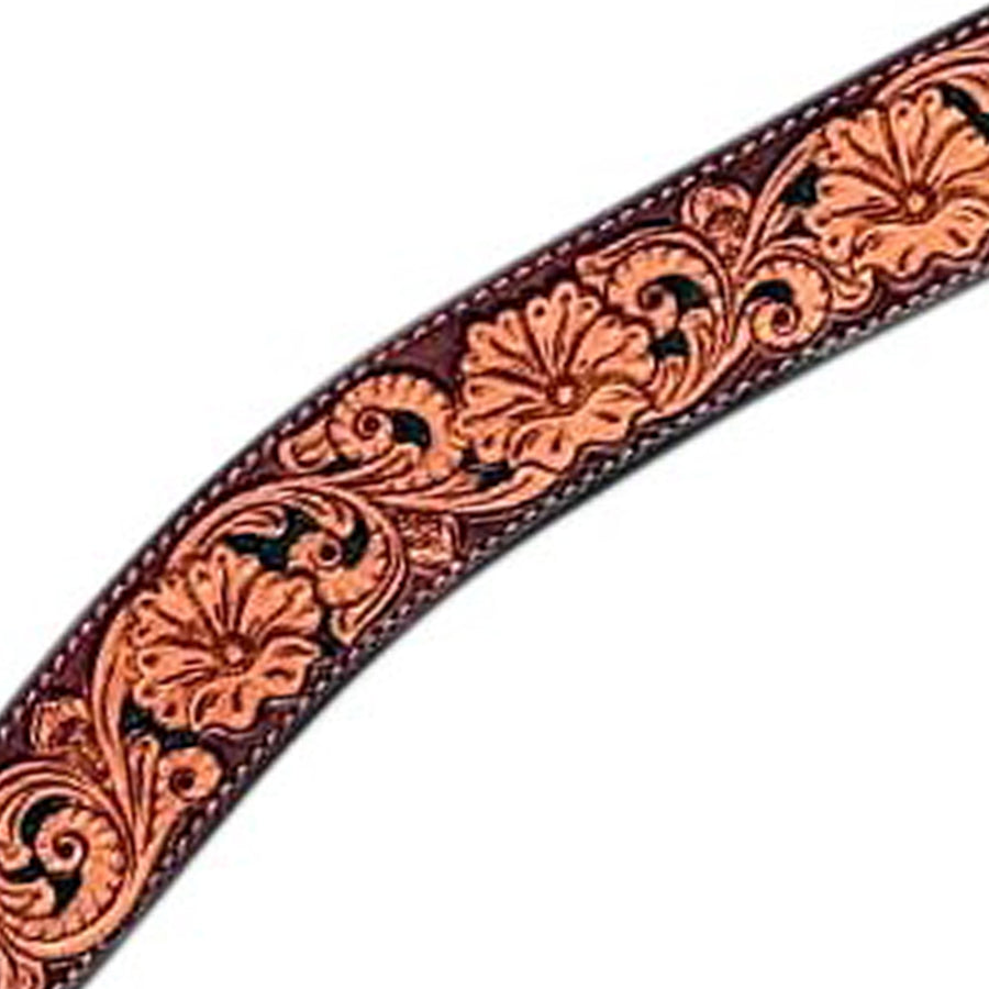 HILASON Western Horse Headstall Breast Collar Tack American Leather Brown | Set for Horses