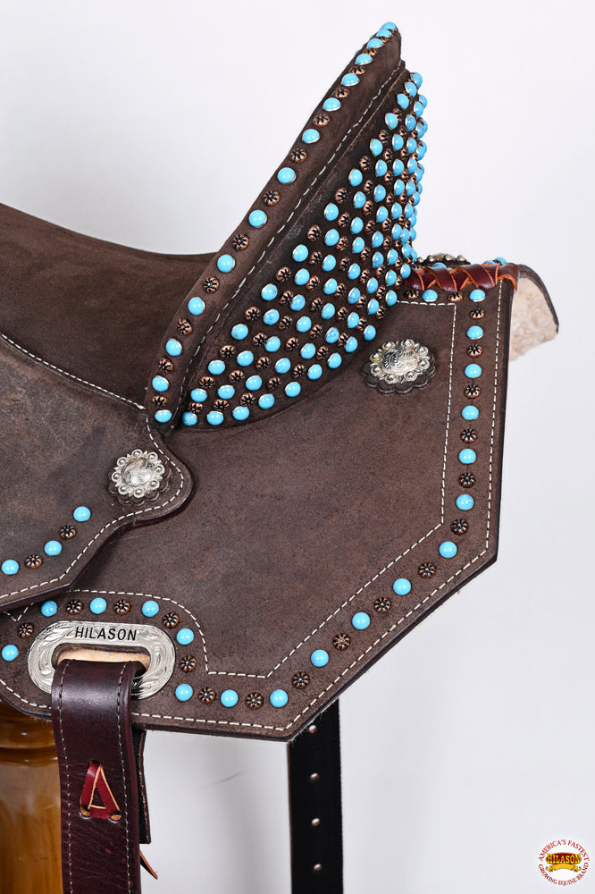 HILASON Western Horse Flex Tree Barrel Trail in Leather Saddle Brown | for Horses