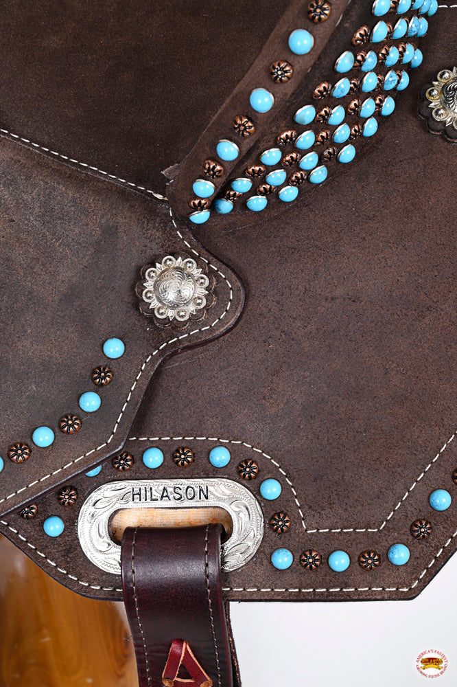 HILASON Western Horse Flex Tree Barrel Trail in Leather Saddle Brown | for Horses