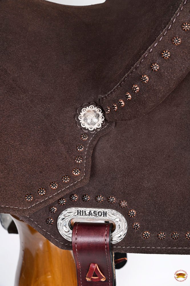 HILASON Western Horse Flex Tree Barrel Trail in Leather Saddle Brown | for Horses