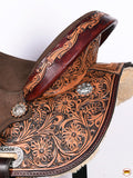 Hilason Western Horse Flex Tree Barrel Trail In American Leather Saddle Brown