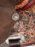 Hilason Western Horse Flex Tree Barrel Trail In American Leather Saddle Brown