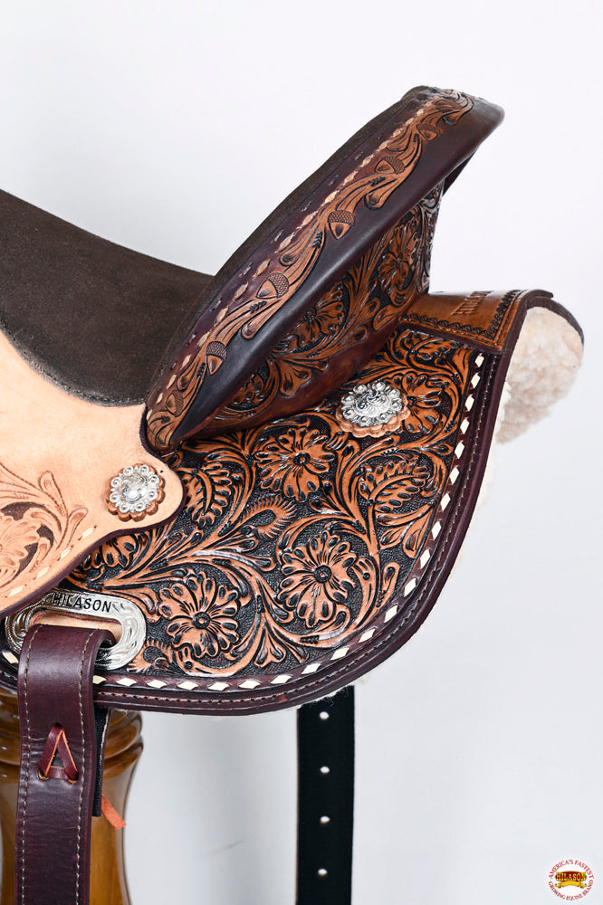 HILASON Western Horse Flex Tree Barrel Trail in American Leather Saddle Brown | for Horses
