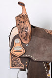 Hilason Western Horse Flex Tree Barrel Trail In American Leather Saddle Brown