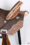 Hilason Western Horse Flex Tree Barrel Trail In American Leather Saddle Brown