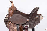Hilason Western Horse Flex Tree Barrel Trail In American Leather Saddle Brown
