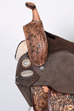 Hilason Western Horse Flex Tree Barrel Trail In American Leather Saddle Brown