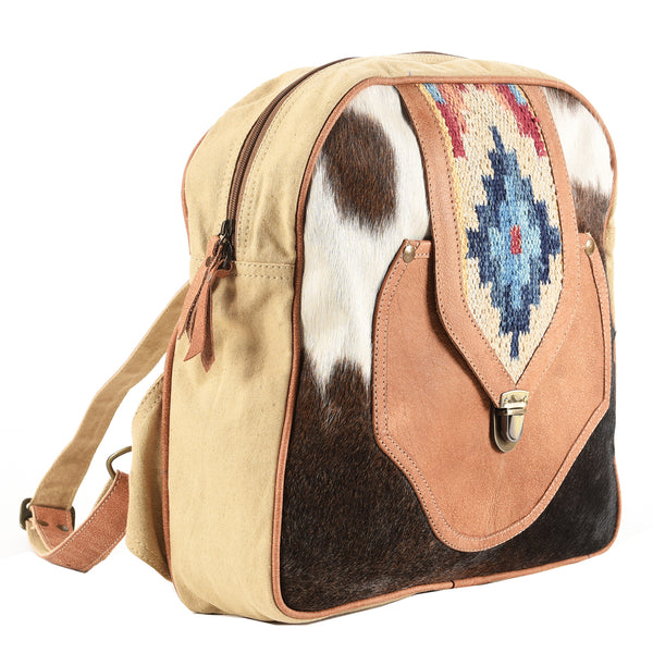 OHLAY KB576 Backpack Upcycled Wool Upcycled Canvas Hair-On Genuine by Hilason – Cowboy and equestrian accessories