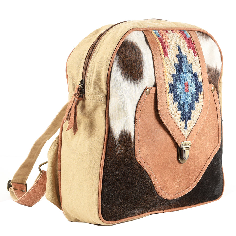 OHLAY KB576 Backpack Upcycled Wool Upcycled Canvas Hair-On Genuine by Hilason – Cowboy and equestrian accessories