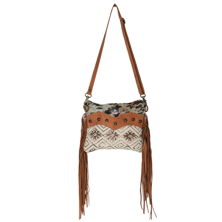 OHLAY KB648 Cross Body Upcycled Wool Upcycled Canvas Hair-On Genuine by Hilason – Cowboy and equestrian accessories