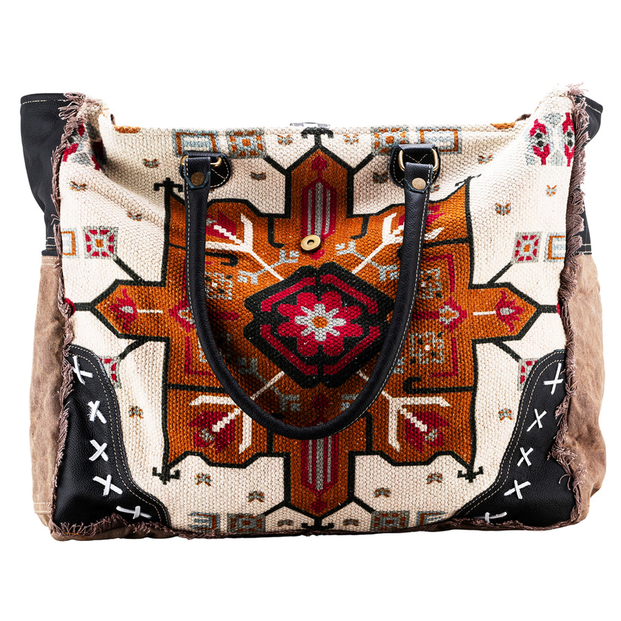 OHLAY WEEKENDER Upcycled Wool Upcycled Canvas Genuine Leather women by Hilason – Cowboy and equestrian accessories