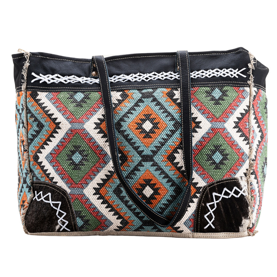 OHLAY WEEKENDER Upcycled Wool Hair-on Genuine Leather women bag by Hilason – Cowboy and equestrian accessories