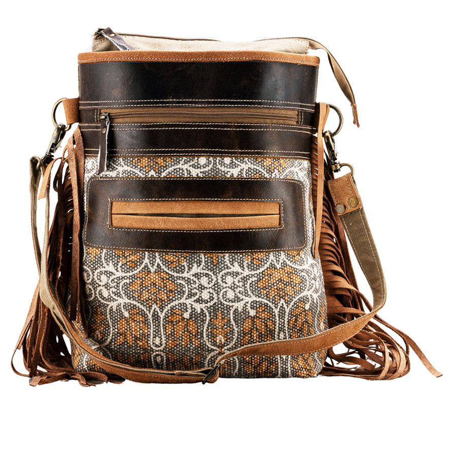 OHLAY KB681 Cross Body Upcycled Wool Upcycled Canvas Genuine Leather by Hilason – Cowboy and equestrian accessories
