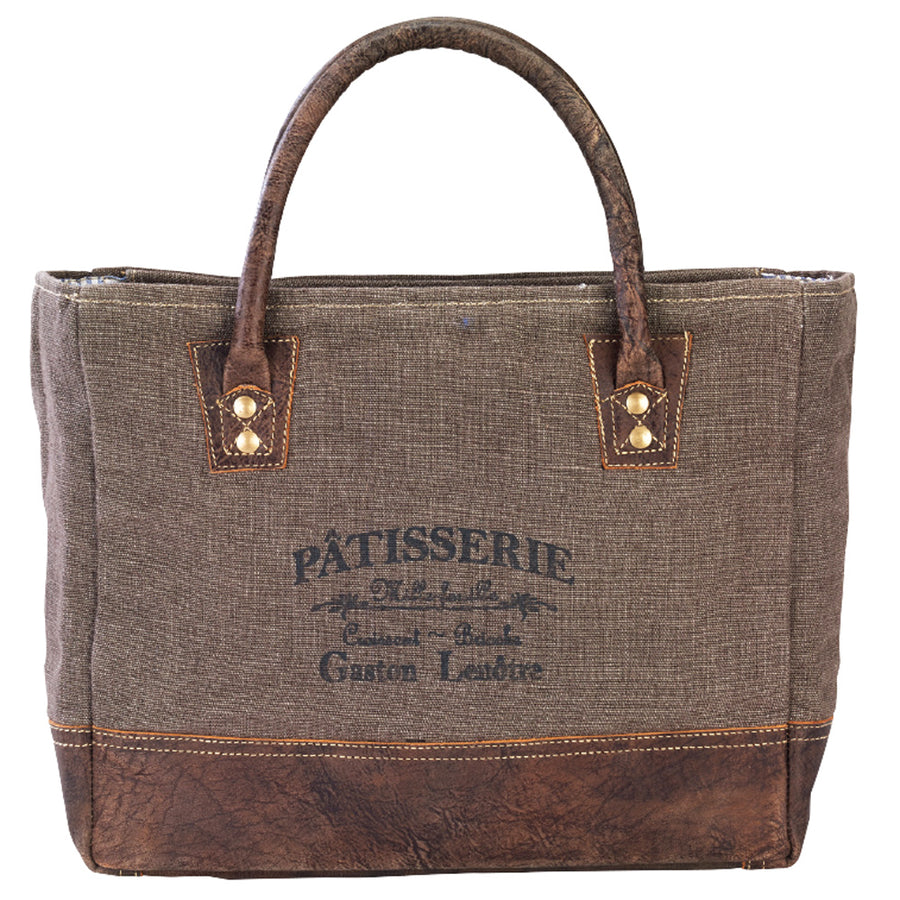 OHLAY KB686 TOTE Upcycled Canvas Genuine Leather women bag western by Hilason – Cowboy and equestrian accessories