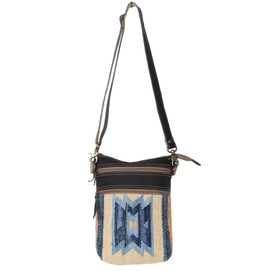 OHLAY KB691 Cross Body Upcycled Wool Upcycled Canvas Genuine Leather by Hilason – Cowboy and equestrian accessories