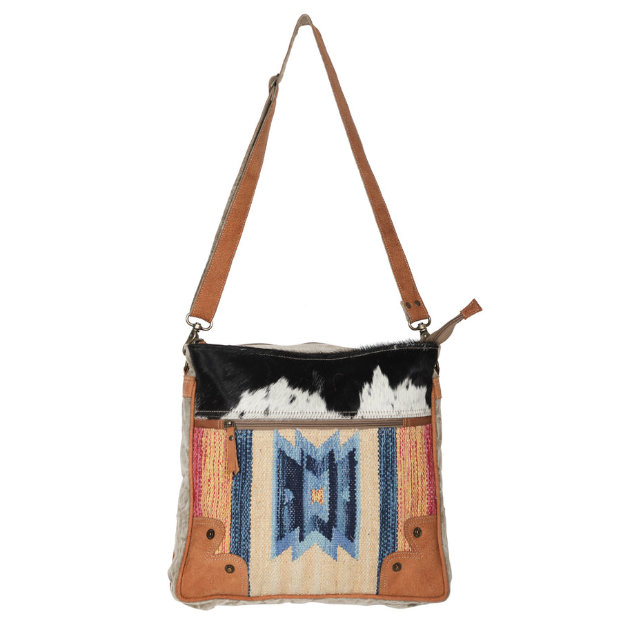 OHLAY KB692 Cross Body Upcycled Wool Upcycled Canvas Hair-On Genuine by Hilason – Cowboy and equestrian accessories