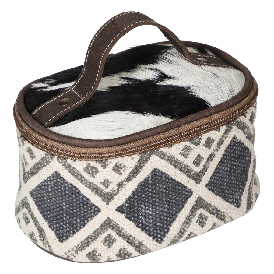OHLAY KB693 JEWELRY CASE Upcycled Wool Hair-on Genuine Leather women by Hilason – Cowboy and equestrian accessories