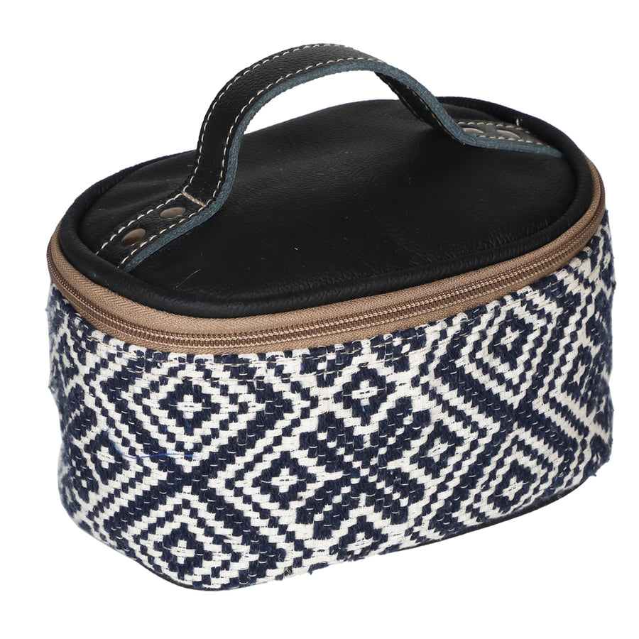 OHLAY KB703 JEWELRY CASE Upcycled Wool Genuine Leather women bag by Hilason – Cowboy and equestrian accessories