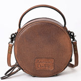 American Darling Canteen Hand Tooled Genuine Leather Women Bag W.