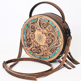 American Darling Canteen Hand Tooled Genuine Leather Women Bag W. by Hilason – Cowboy and equestrian accessories