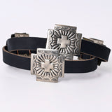 Full Grain Genuine American Leather Belt Men and Women Bling