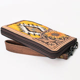 American Darling Organiser Hand Tooled Saddle Blanket Genuine Leather