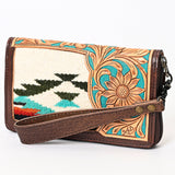 American Darling Organiser Hand Tooled Saddle Blanket Genuine Leather Women Bag Western Handbag Purse