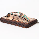 American Darling Wallet Hand Tooled Crocodile Embossed Genuine Leather Women Bag Western Handbag Purse