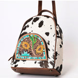American Darling Backpack Hand Tooled Hair on Genuine Leather W. Women
