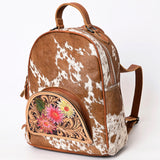 American Darling Backpack Hand Tooled Hair on Genuine Leather Western Women Bag | for Laptop School Purse Travel - Uhorse