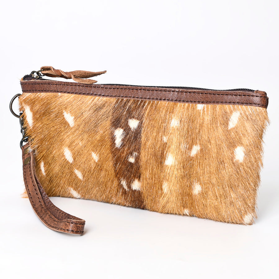 American Darling Hair-On Cowhide Wristlet Bag - Uhorse