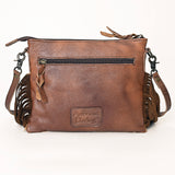 American Darling Western Small Crossbody Bag – Genuine Hair-On Cowhide Leather with Fringes, Adjustable Strap, Handcrafted in Texas