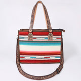 American Darling ADBG1033A Tote Saddle Blanket Genuine Leather women bag western handbag purse