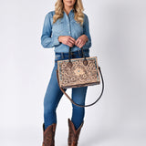 American Darling Tote Hand Tooled Genuine Leather women bag western