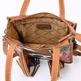 American Darling Tote Hand Tooled Hair-On Genuine Leather women bag western handbag purse