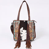 American Darling Tote Hand Tooled Hair-On Genuine Leather women bag western handbag purse