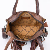 American Darling Tote Hand Tooled Hair-On Genuine Leather women bag western handbag purse