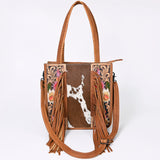 American Darling Tote Hand Tooled Hair-On Genuine Leather women bag western handbag purse