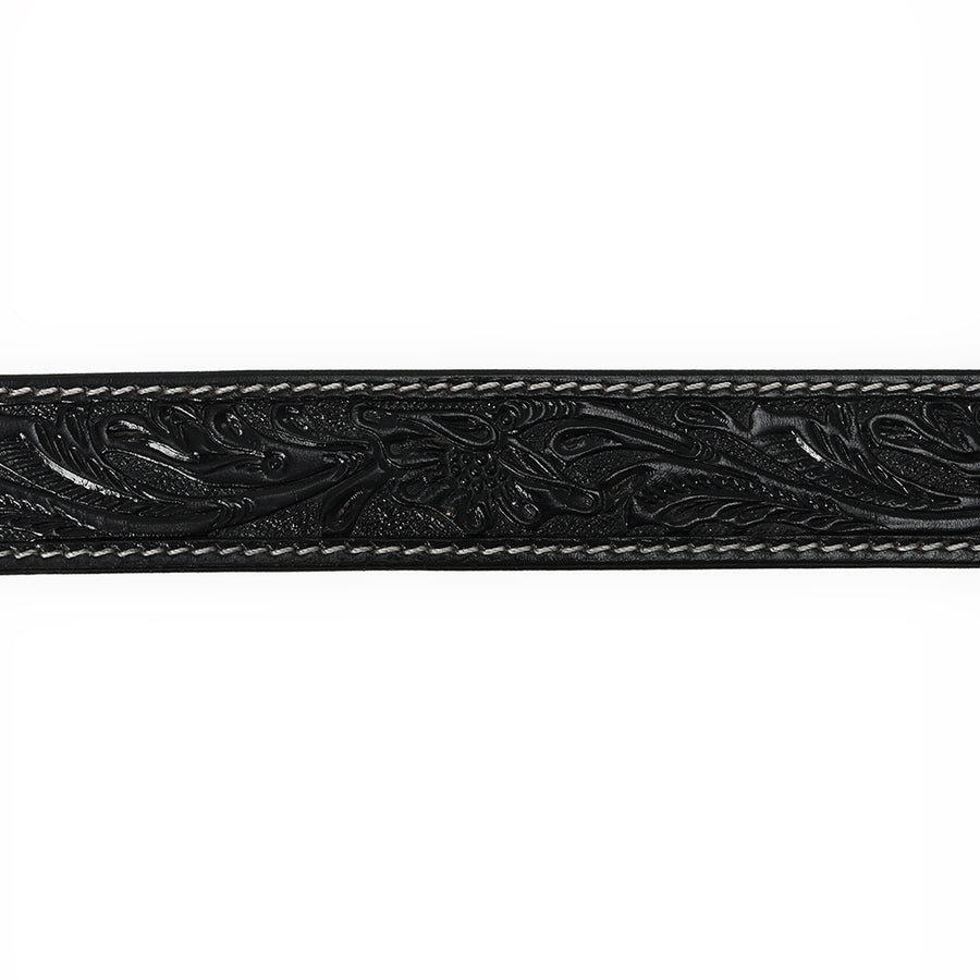 American Darling Beautifully Hand Tooled Brown Genuine Leather Belt Men and Women Western with Removable Buckle