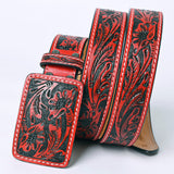 American Darling ADBLF216-L Beautifully Hand Tooled Genuine American Leather Belt Men and  Women