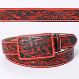 American Darling ADBLF216-L Beautifully Hand Tooled Genuine American Leather Belt Men and  Women