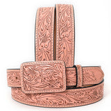 American Darling ADBLF218-L Beautifully Hand Tooled Genuine American Leather Belt Men and  Women